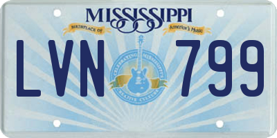 MS license plate LVN799