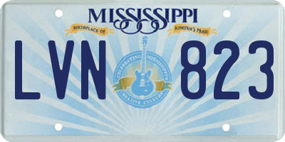 MS license plate LVN823