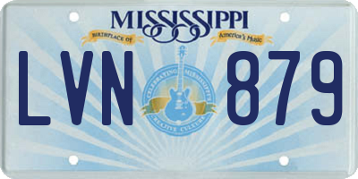 MS license plate LVN879