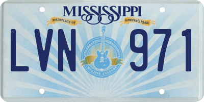 MS license plate LVN971