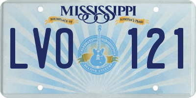 MS license plate LVO121