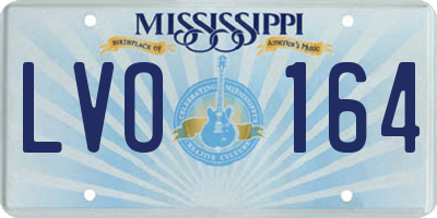 MS license plate LVO164