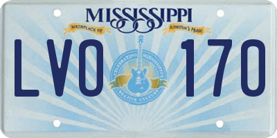 MS license plate LVO170