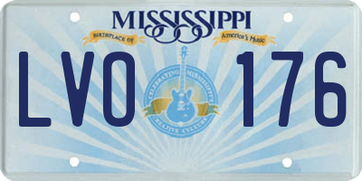 MS license plate LVO176