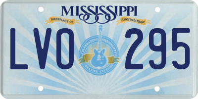 MS license plate LVO295