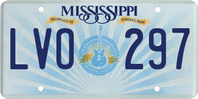 MS license plate LVO297