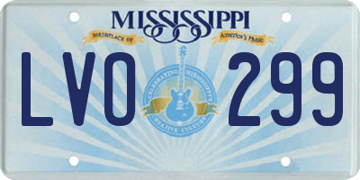 MS license plate LVO299