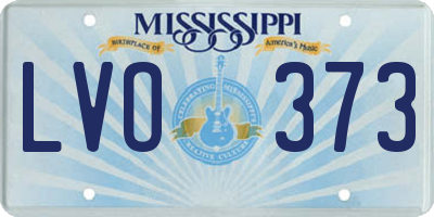 MS license plate LVO373