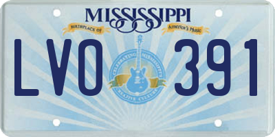MS license plate LVO391