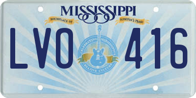 MS license plate LVO416
