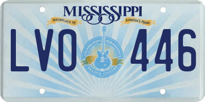MS license plate LVO446