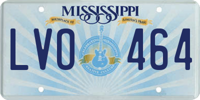 MS license plate LVO464