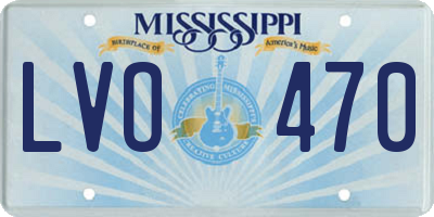 MS license plate LVO470
