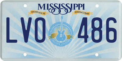 MS license plate LVO486
