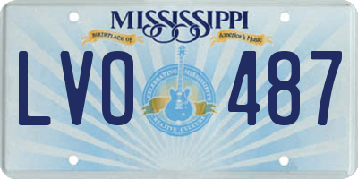 MS license plate LVO487