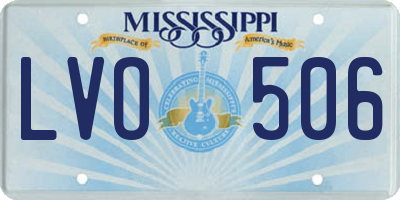 MS license plate LVO506