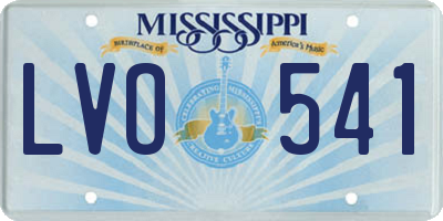 MS license plate LVO541