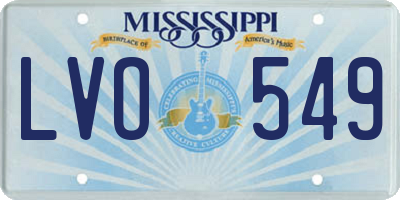 MS license plate LVO549