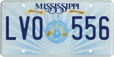 MS license plate LVO556