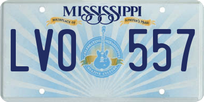 MS license plate LVO557