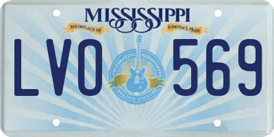 MS license plate LVO569