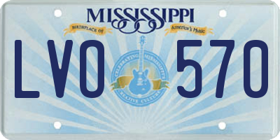 MS license plate LVO570