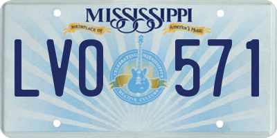 MS license plate LVO571