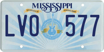 MS license plate LVO577