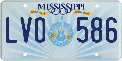 MS license plate LVO586