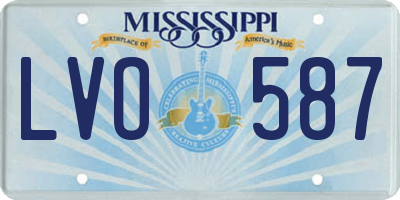 MS license plate LVO587