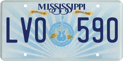 MS license plate LVO590