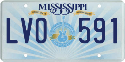 MS license plate LVO591