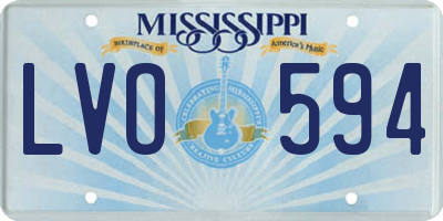 MS license plate LVO594