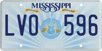 MS license plate LVO596