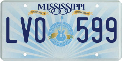 MS license plate LVO599