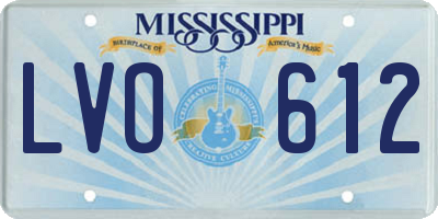 MS license plate LVO612