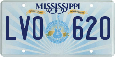 MS license plate LVO620