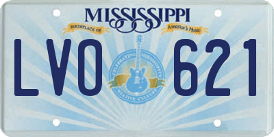 MS license plate LVO621