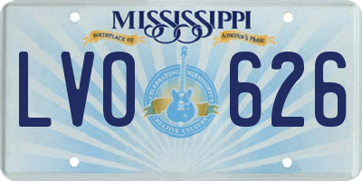 MS license plate LVO626