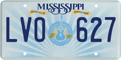 MS license plate LVO627