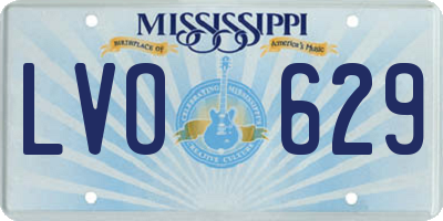 MS license plate LVO629