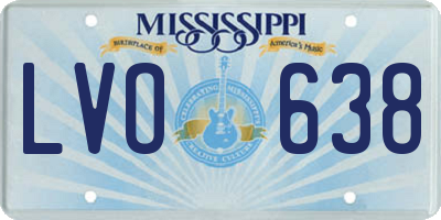 MS license plate LVO638