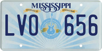 MS license plate LVO656