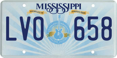 MS license plate LVO658