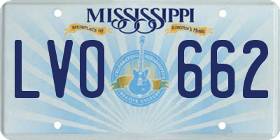MS license plate LVO662
