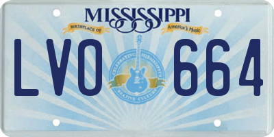 MS license plate LVO664