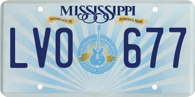 MS license plate LVO677