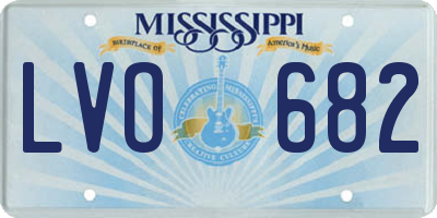 MS license plate LVO682