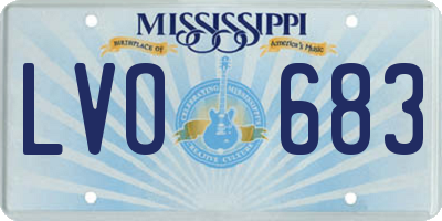 MS license plate LVO683