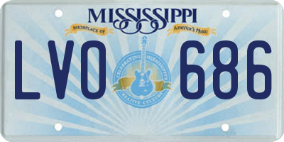 MS license plate LVO686